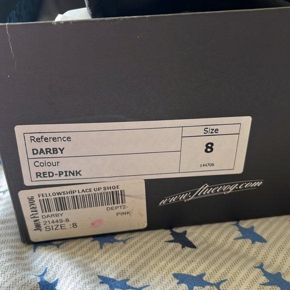 Beautiful condition Fluevog Darby’s with pink foil and red patent. - Picture 7 of 8